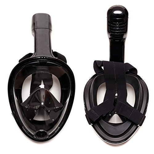 Imagen 3 de 6 de Conjunto De Máscara De Snorkel Con Vista Al Mar (negro, Gran