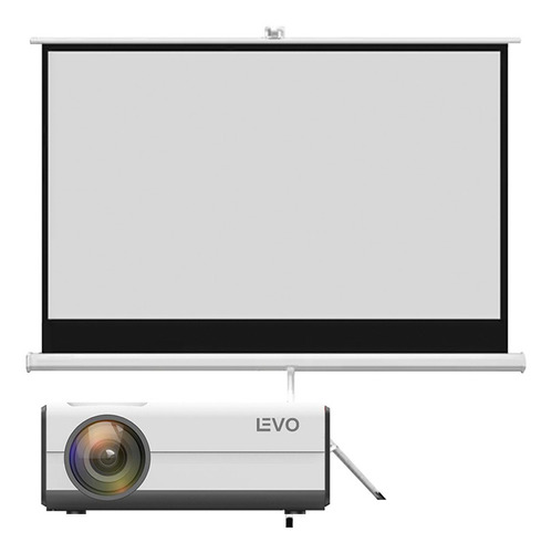 Proyector Led Portátil Pl05 + Telón 100 Pulgadas Levo