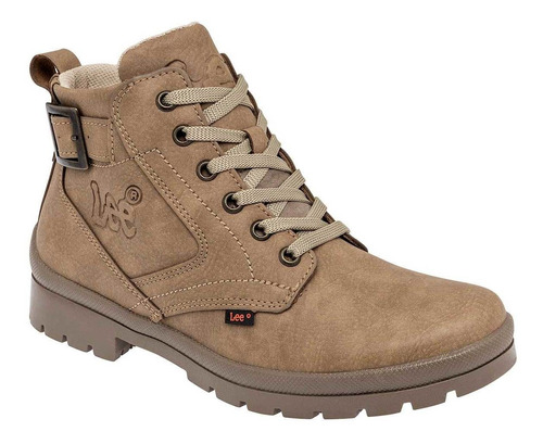 Botin De Lee Para Mujer Beige 7041 T5