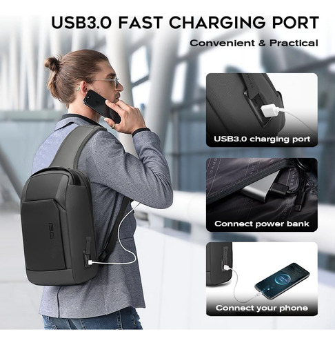 Bange Bolsos Bandolera Para Hombre, Mochila Cruzada Para De