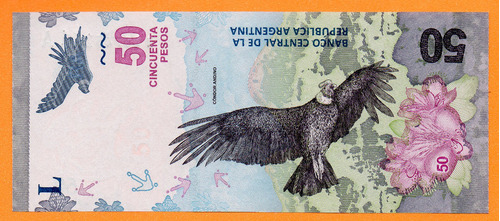 Billete 50 Pesos Fauna Autóct. Reposición Bottero 5207a Sc 