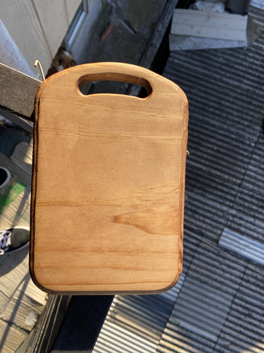 Tabla Mini Picar Carne Wagyu Madera Natural Hecha A Mano