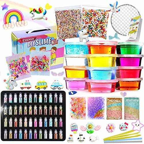 Kit Para Hacer Slime, Slime Cristalino, Purpurina,