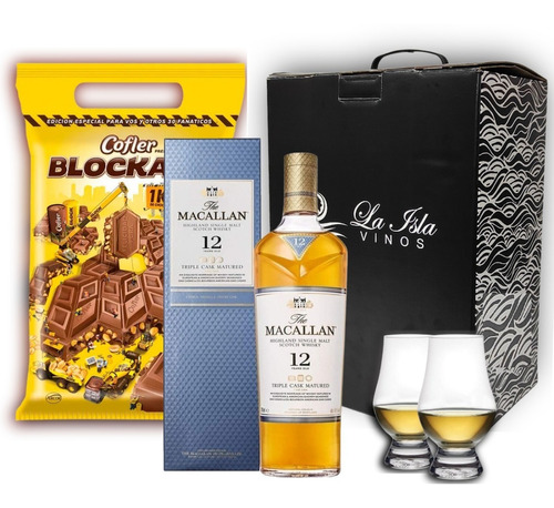 Whisky The Macallan 12 Años Box Regalo + Copas Chocolate