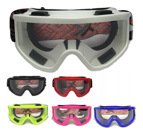  Oculos Motocross Trilha Enduro Proteçao Transparente 