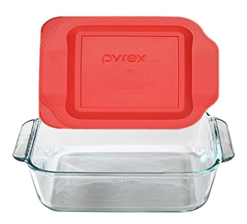 Pyrex 8 Plato Cuadrado Para Hornear Con Tapa De Plastico Ro