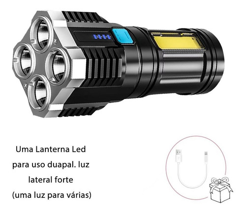 Mini Linterna Led Recargable Por Usb Muy Fuerte Para Pesca
