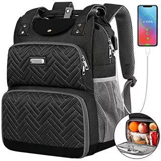 Lunch Backpack, Backpack Lunch Bag For Women, 15.6 Inch...