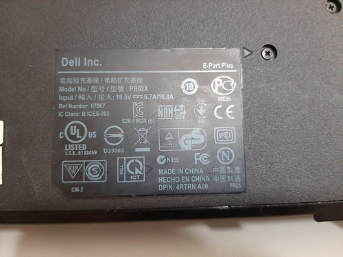 Dock Station Dell Pr02x E-port Plus E6420 M6500 (Usado)