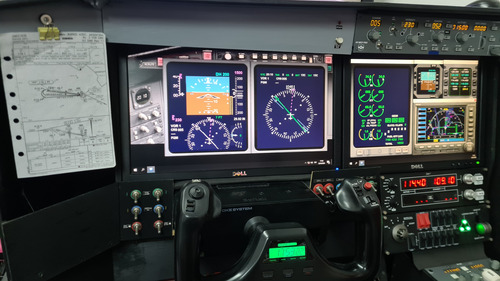 Simulador De Vuelo Para Pilotos Y Alumnos - Orientado A Jets Negro (Usado)