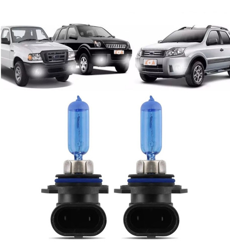 Kit Lampadas Hb4 9006 8500k 55w 12v Inmetro Super Brancas Para Farol Milha Neblina Auxiliar Ecosport 03/11 Ranger 04/07