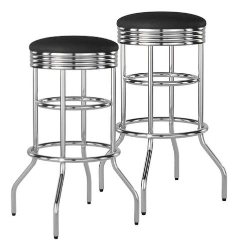 Heavy Duty 30 Inch Stools Barheight Swivel Chrome Seats...