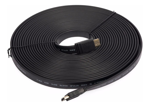 Cable Hdmi Plano 20 Metros Negro