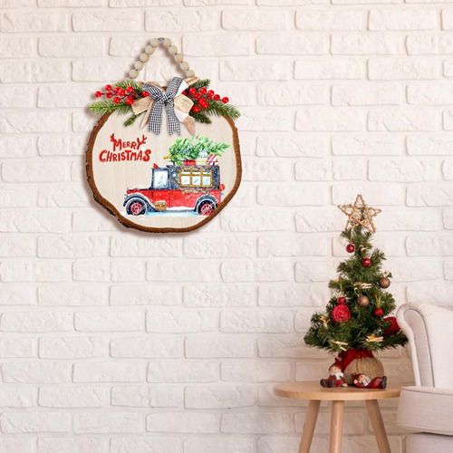 Letrero Colgante De Navidad, Letrero De Puerta Con Coronas