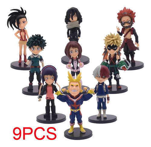 9 Unids/lote Anime My Hero Academia Figura Juguetes.