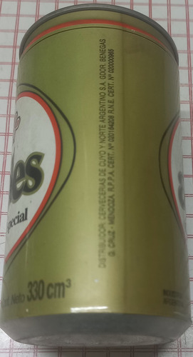Lata De Chapa Cerveza Andes Aluminio Duro Argentina Vacia Andes (Usado)