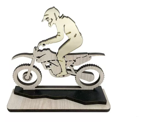 Prova De Motocross Eventos De Moto 10 Troféus - Eptcel Arte em MDF