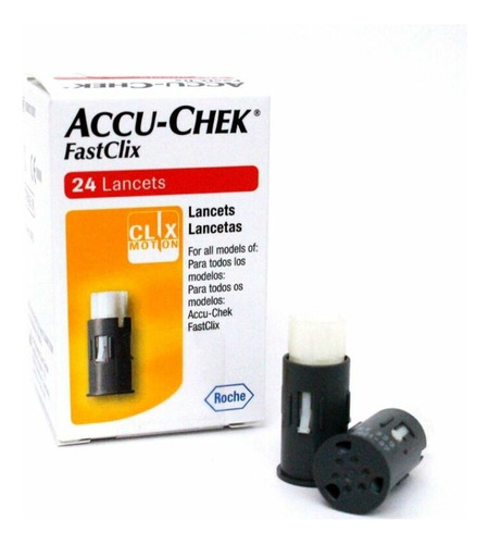 1 Caja De Lancetas Accu-chek® Fastclix 24 Unidades