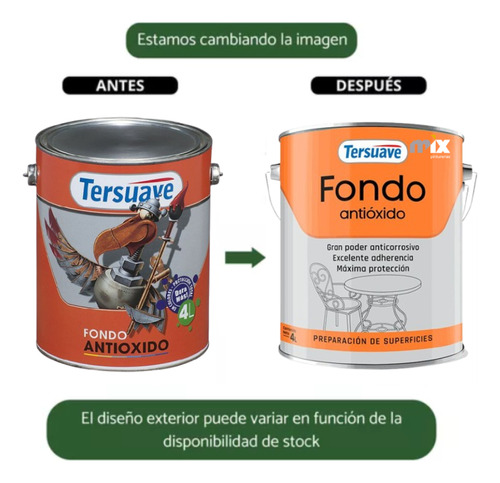 Fondo Antióxido Mate Tersuave para Metales Cromato de Zinc x 4 Litros Color Verde