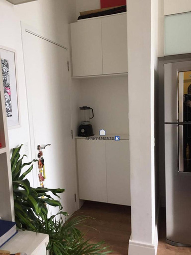 Imagem 5 de 30 de Apartamento Studio Pé Direito Duplo À Venda 35m² C/ 1 Dorm - Mobiliado - 1 Vaga - Campo Belo - Sp - Ap0005
