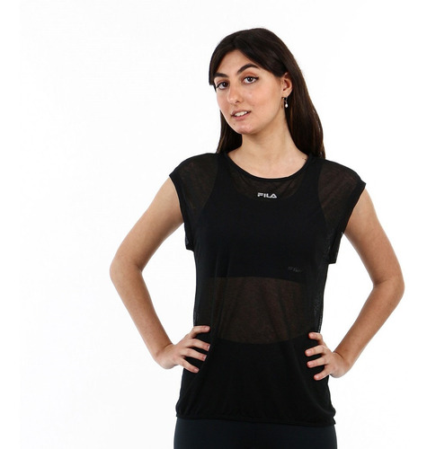 Remera De Mujer Fila Light Run Ii - Black/silver