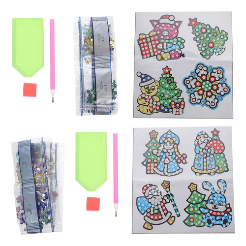 Pegatinas Navideñas Para Nevera Con Diseño De Animales, 2 Ju