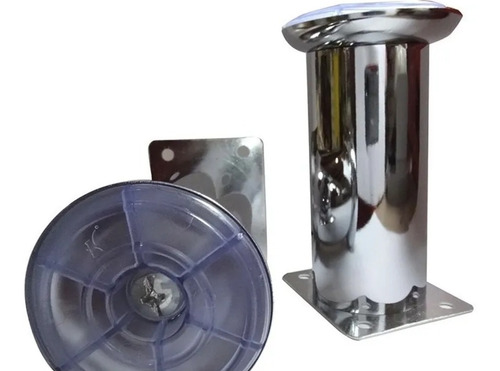 Imagen 3 de 7 de 4 Patas Cromadas Para Muebles 10 Cm