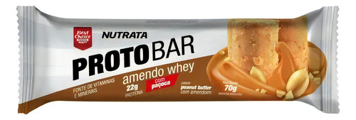 Suplemento em barra Nutrata  Protobar Protobar proteínas Protobar sabor  amendo whey em unidade de 70g