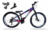 Comprar Bicicleta Vikingx Tuff 25 Shimano Aro 26 21v Freios A Disco Cor Rosa Tamanho Do Quadro 14