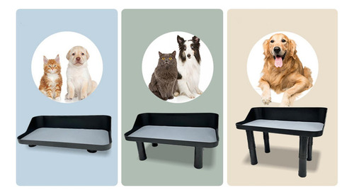 Soporte Para Cuenco Ajustable Para Mascotas Negro