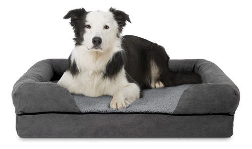The Dog's Bed - Cama Ortopedica Para Perro, Felpa Gris Grand