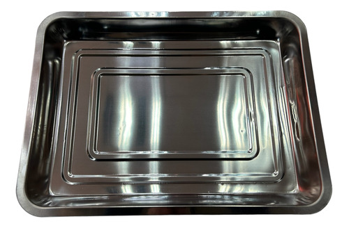 Asadera Rectangular Aluminio 50x35x4cm Bandeja 