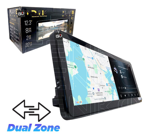 Multimídia Exclusiva Tracker 12.3 Android Carplay Sem Fio