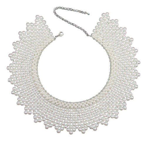 Collar Falso De Perlas Falsas Collar Tipo Babero Collar Garg
