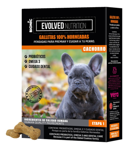 Galletas Bionic Snack Perro Evolvednutrition Cachorro 350grs