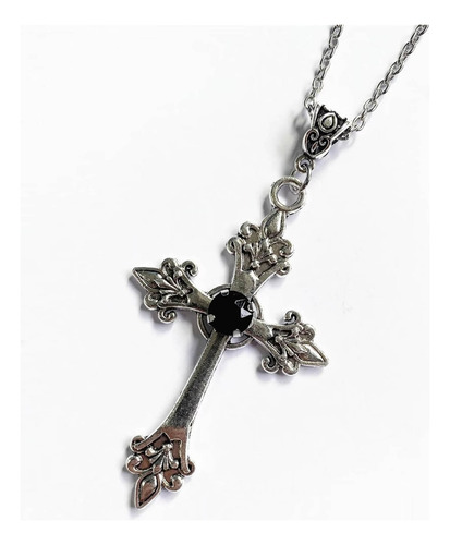 (r) Collar De Estilo Gótico Con Forma De Cruz Grande, Unisex