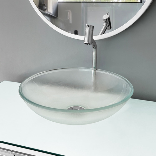 Lavabo de baño de vidrio robusto Cuba | Lavabo de lujo con zafiro