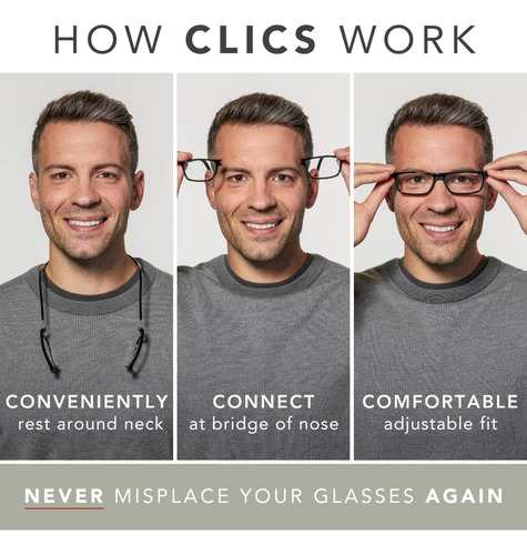 Gafas De Lectura Clic Azul M-xl 2.0x Ajustables