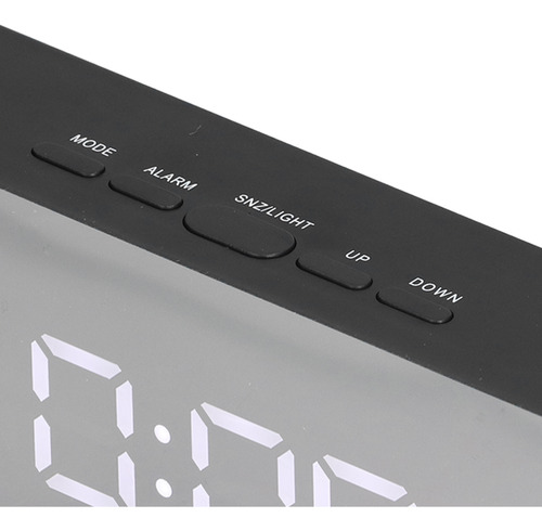 Reloj Despertador Led Con Espejo Rectangular Digital