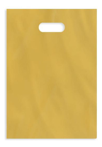 Sacola Plástica Boca De Palhaço Reta Amarela 16x20 - 500un