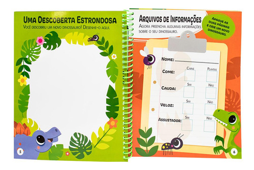 Escreva, Apague E Aprenda: Dinossauros, De Curious Universe Uk. Editora Happy Books, Capa Mole Em Português