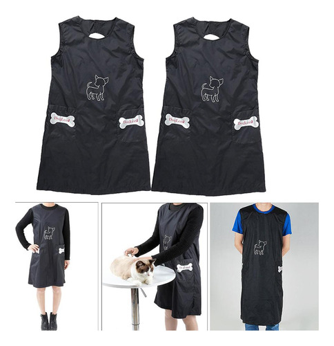 2x Delantal Impermeable Para Aseo De Mascotas Pet Babero