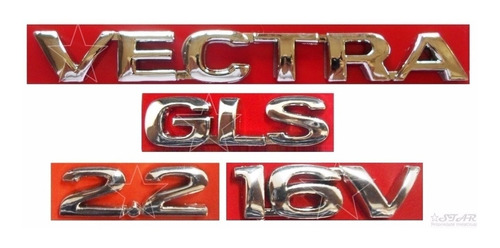 Emblemas Vectra Gls 2.2 16v - 2000 À 2004 - Modelo Original