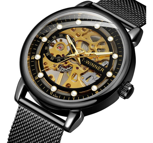 Gold Shell Gold Face - Mecánica De Moda Masculina T-winner 2