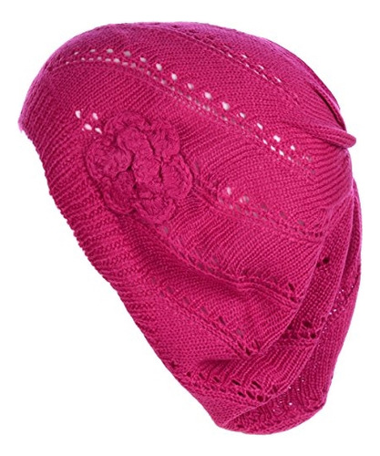 Gorros Sombreros Y Boinas De Punto Rosado Talla Única