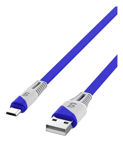 Gowin Cargador Cable 1 Metro Usb Tipo C Carga Y Sincroniza Uso Rudo Carga Celulares Color Azul