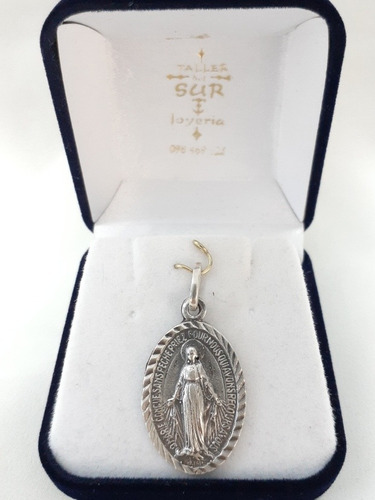 Medalla Virgen Milagrosa Dije Plata 925 (17x22mm) Religiosa