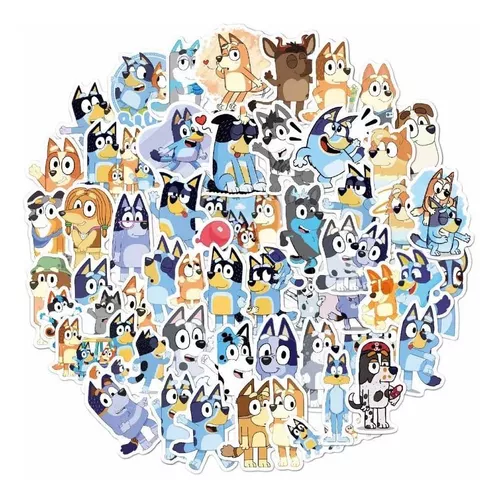 Bluey Y Bingo Disney Pack 50 Stickers De Bluey Y Su Familia