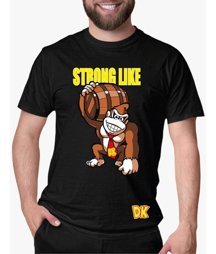 Poleras Con Diseño Monkey Strong Like Dk