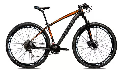 Bicicleta Sutton New 29 24v Shimano Freio Disco Hidraulico Cor Preto/Laranja/Prata Tamanho do quadro 19